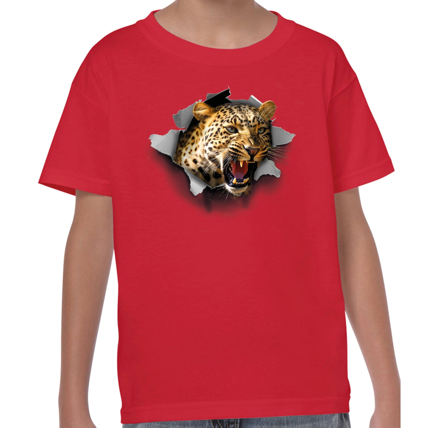 Leopard Chest Burst - T-shirt